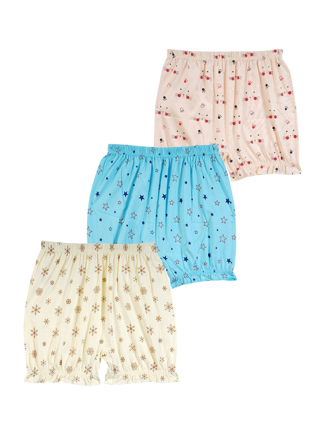 

YELLOWDELIGHT Pack Of 3 Conversational Printed Cotton Boy Shorts Briefs, Pink