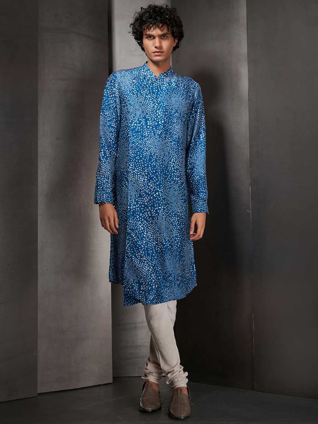 

Rohit Gandhi + Rahul Khanna Abstract Printed Kurta, Blue