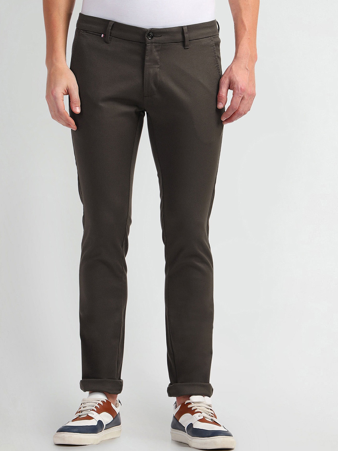 

Arrow Sport Autopress Men Slim Fit Mid-Rise Trouser, Brown