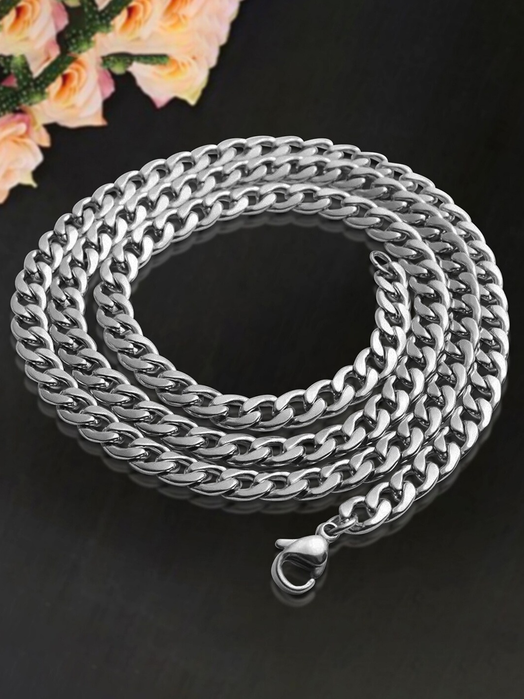 

Peora Men Silver-Plated Chain