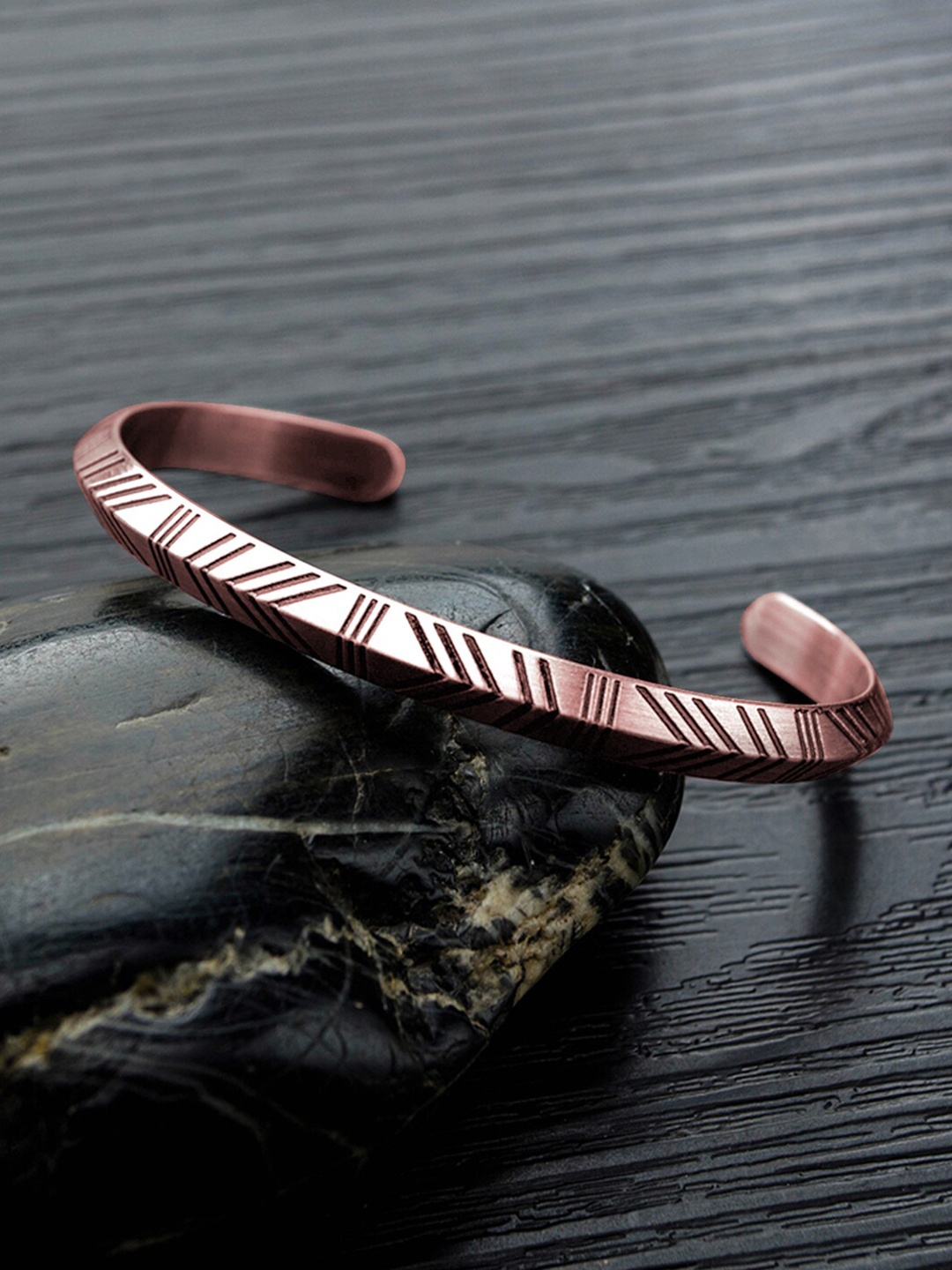 Peora Men Rose Gold-Plated Kada