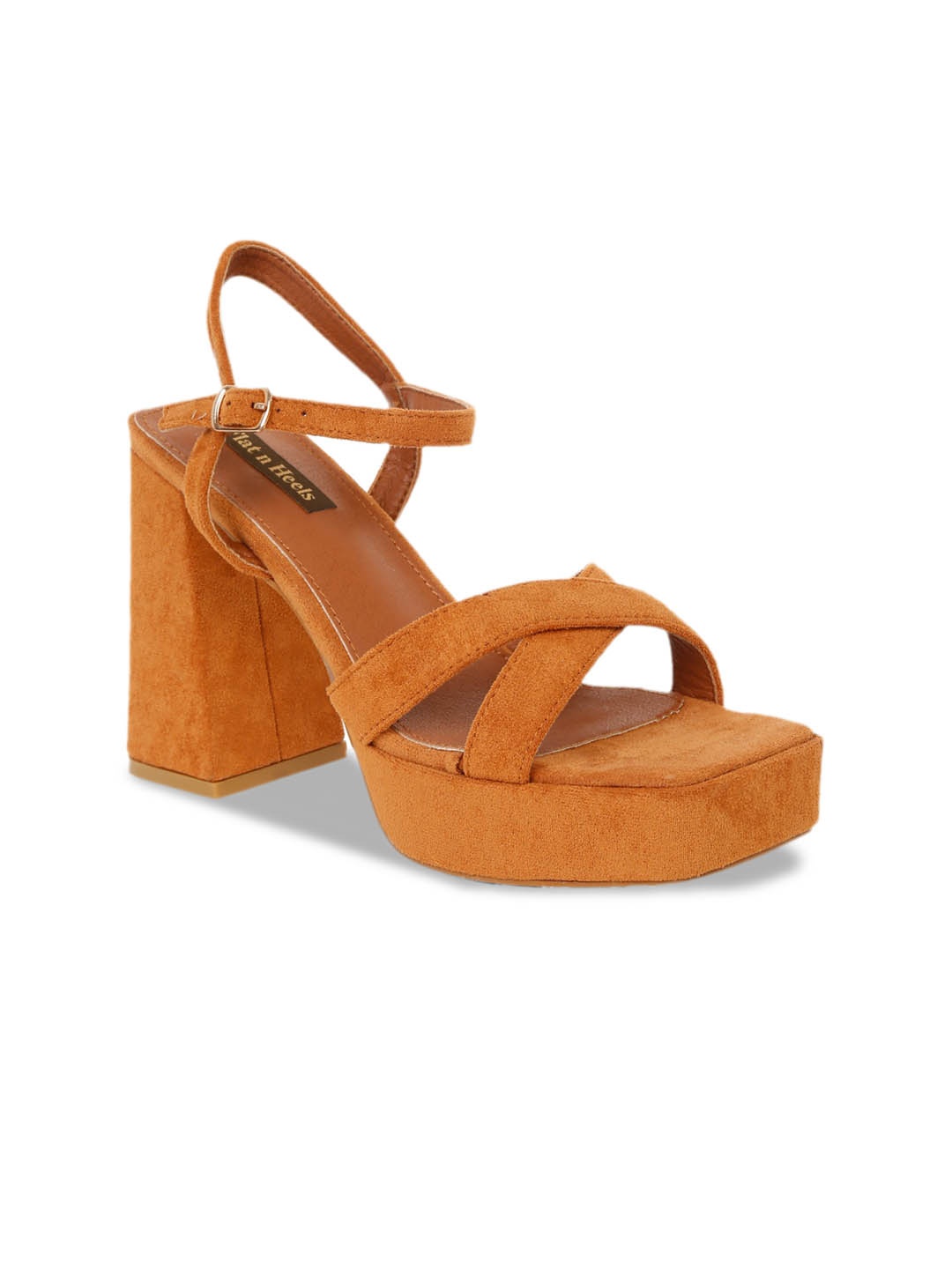 

Flat n Heels Open Toe Block Sandals, Tan