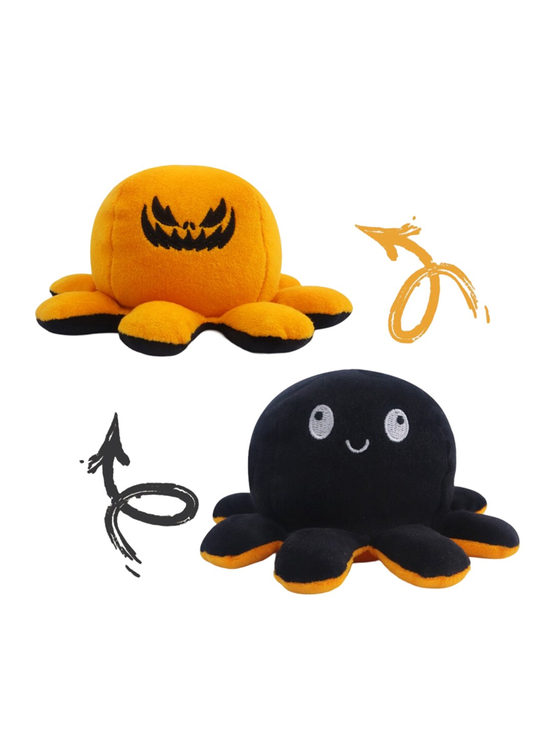 

CareDone Microfibre Soft Reversible Octopus Toys & Dolls, Yellow