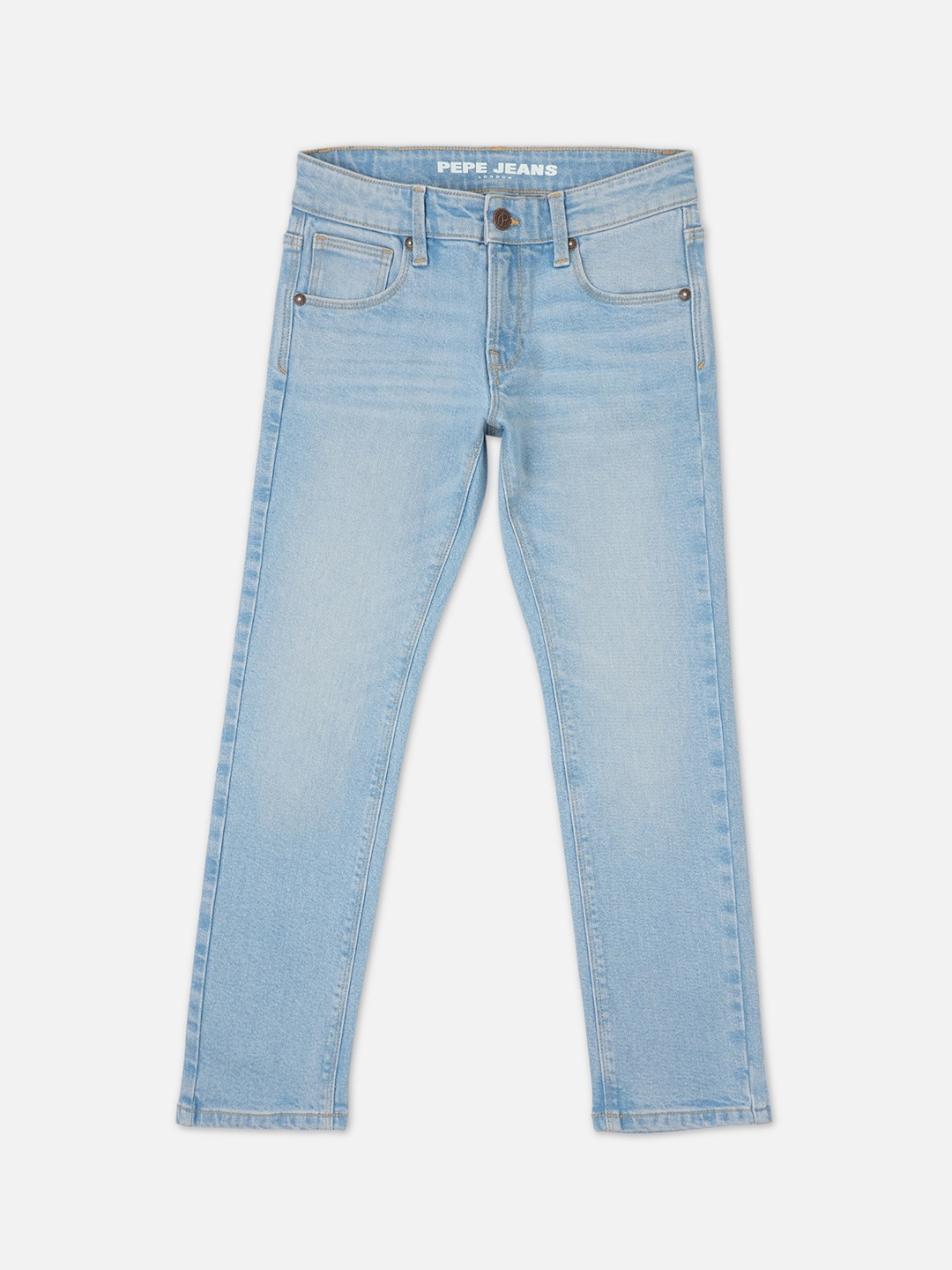 

Pepe Jeans Boys Light Fade Clean Look Stretchable Jeans, Blue