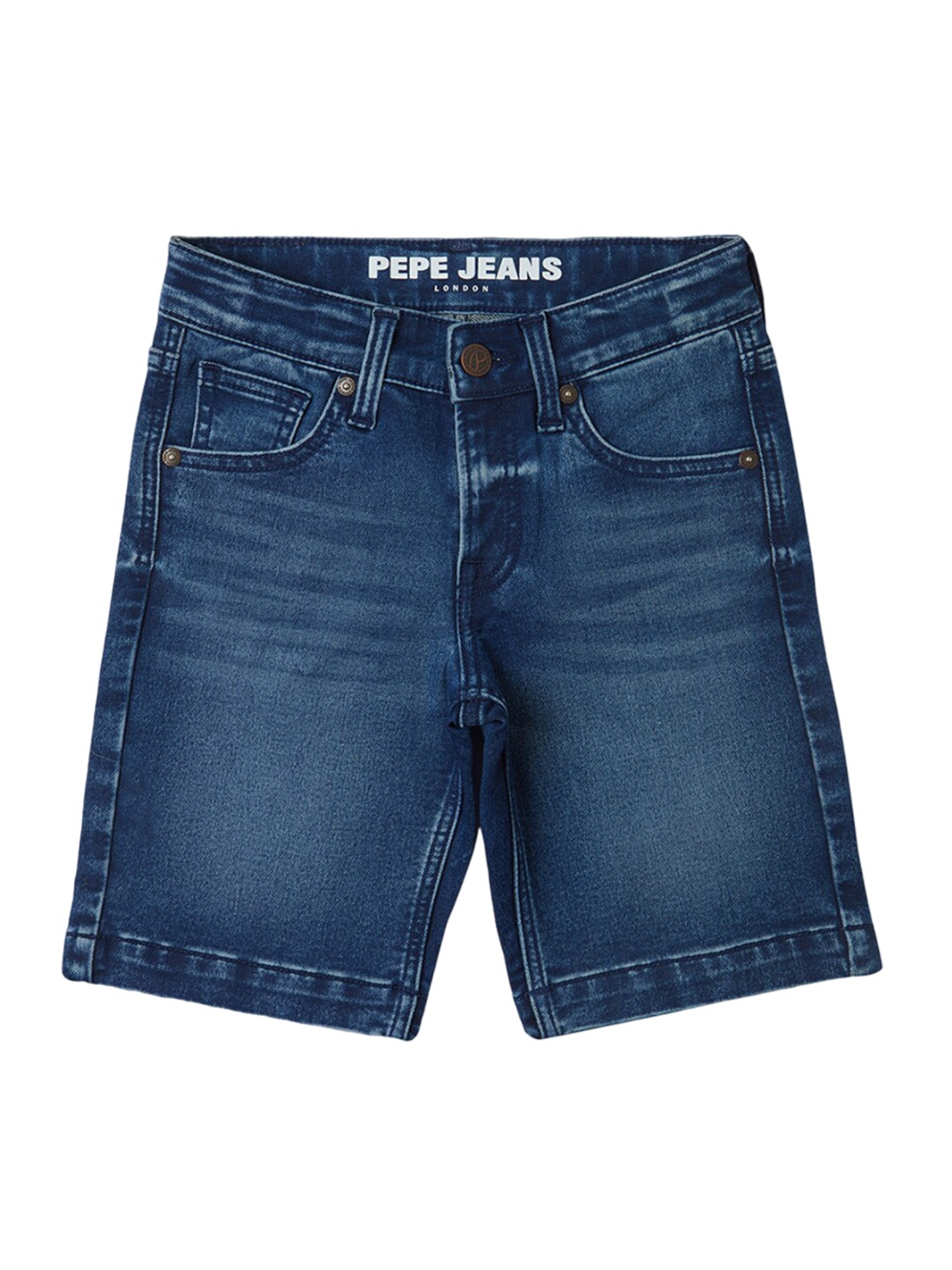 

Pepe Jeans Boys Washed Slim Fit Denim Shorts, Blue