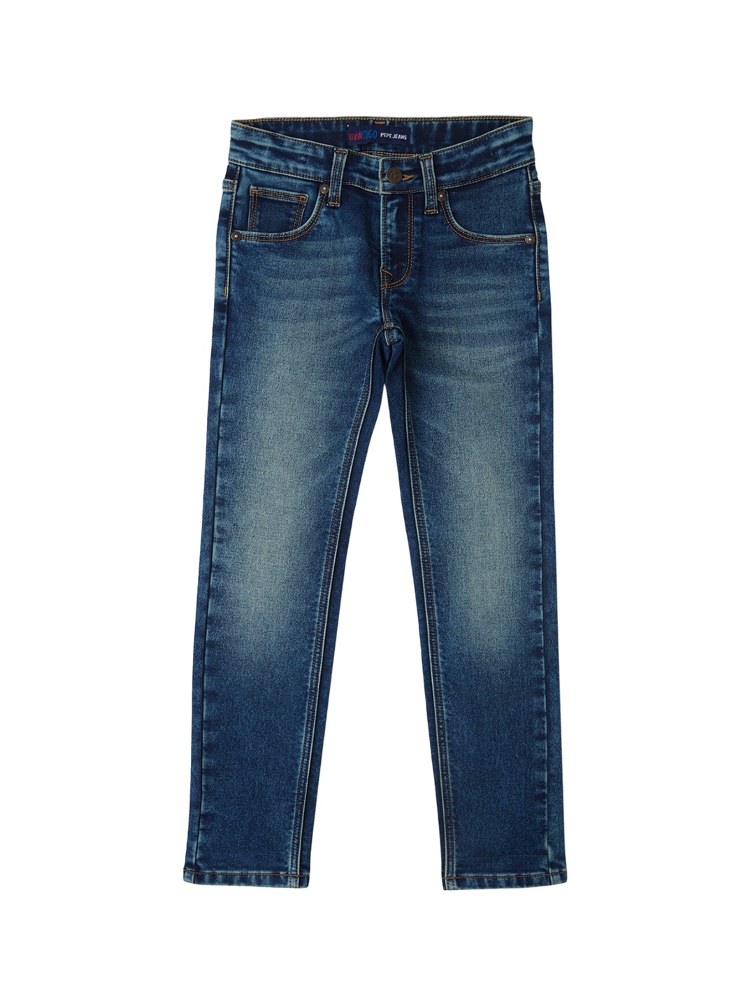 

Pepe Jeans Boys Slim Fit Heavy Fade Stretchable Jeans, Blue