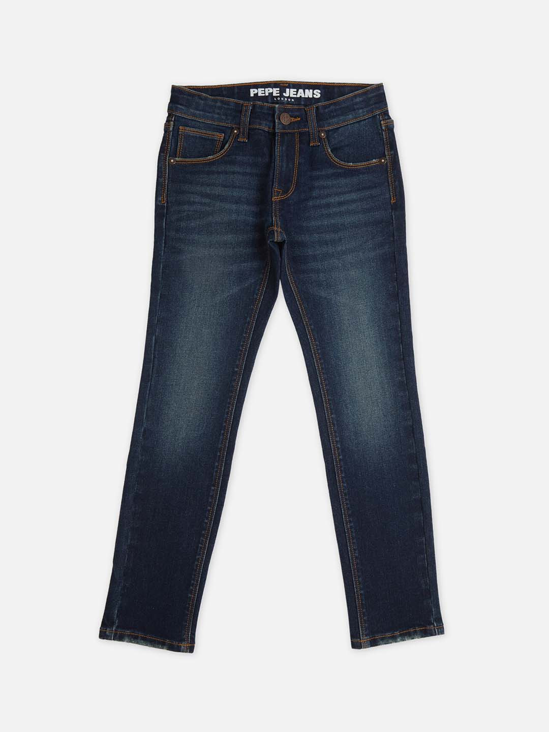 

Pepe Jeans Boys Slim Fit Stretchable Jeans, Navy blue