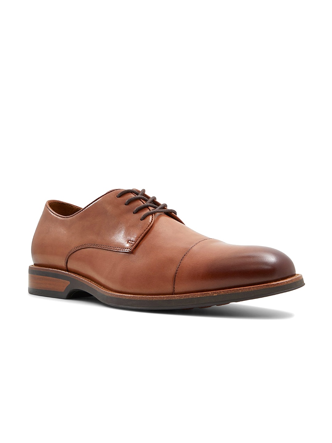 

ALDO Men Leather Formal Derbys, Tan