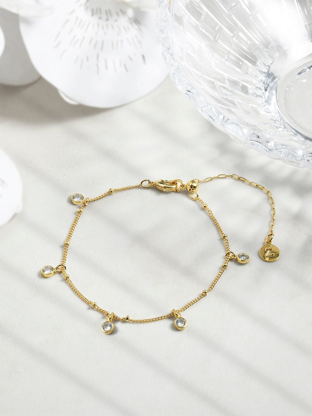 

Accessorize London Women 14K Gold-plated Cubic Zirconia Station Bracelet