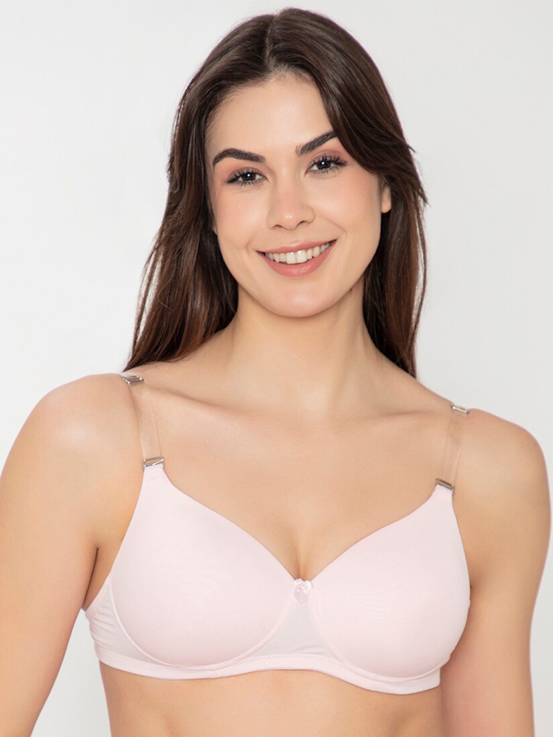 

B'ZAR Lightlypadded Nonwired fullcoverage Backless Bra With All Day Comfort, Pink