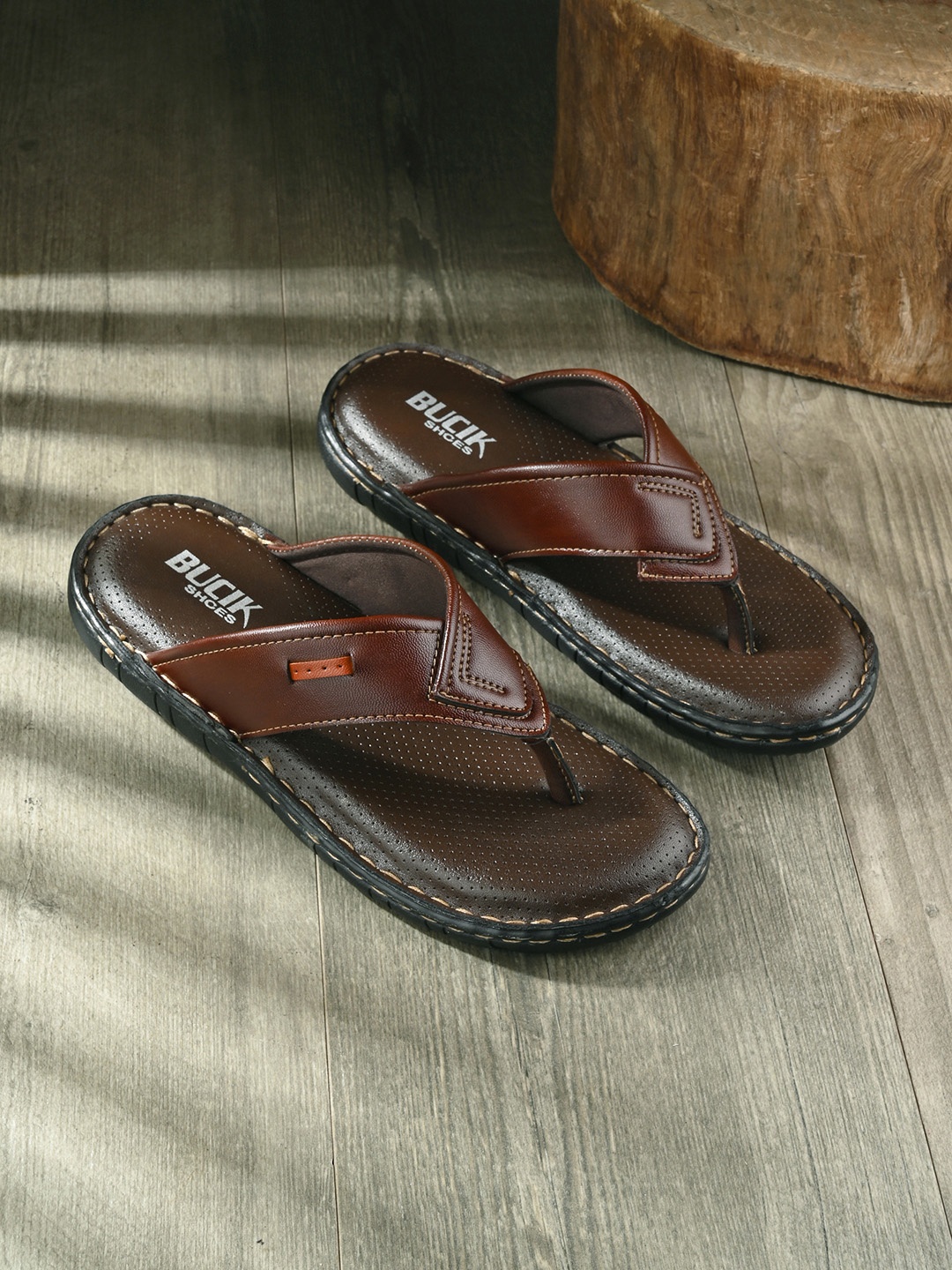

BUCIK Men Comfort Sandals, Brown