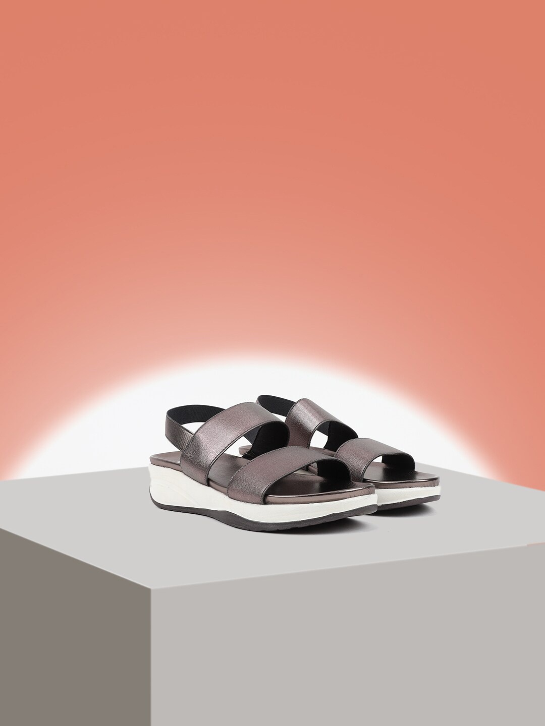 

Carlton London Backstraps Open Toe Flats, Grey melange