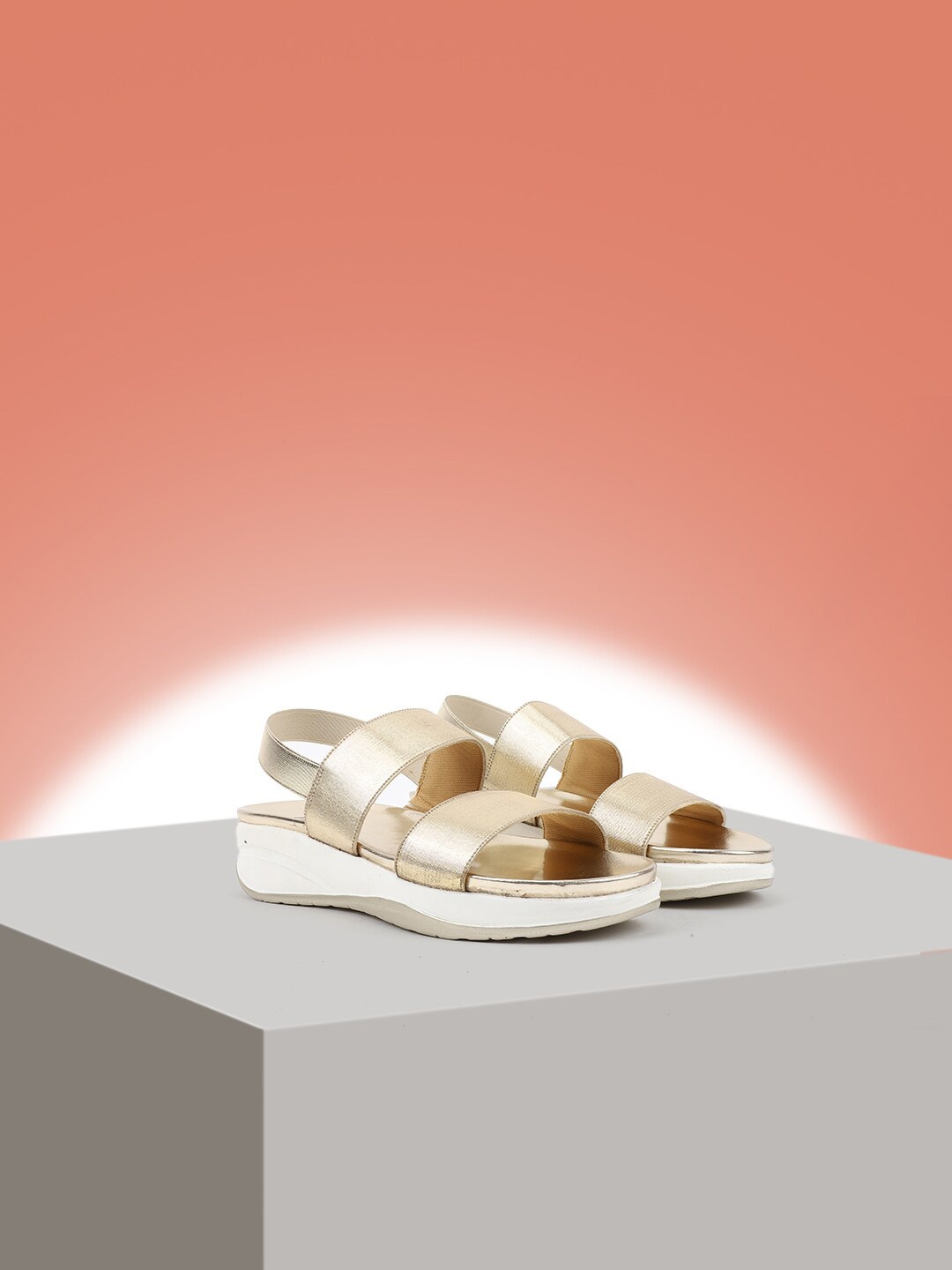 

Carlton London Backstraps Open Toe Flats, Gold