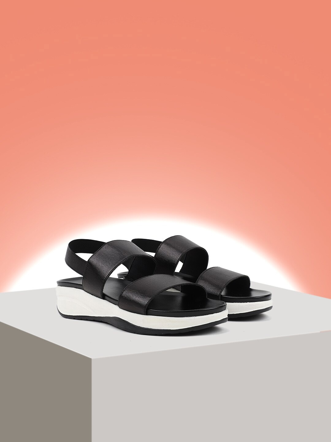 

Carlton London Backstraps Open Toe Flats, Black