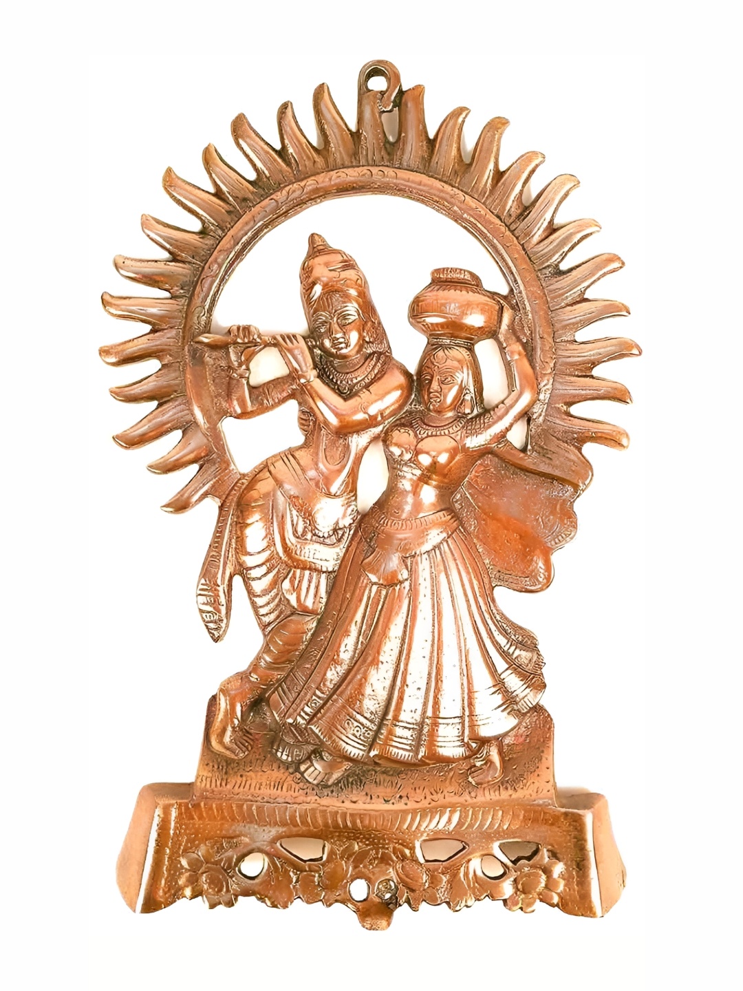 

apka mart Brown Radha Krishna Wall Hangings, Copper