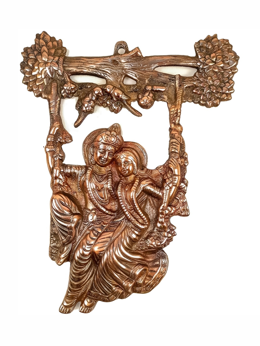

apka mart Brown Radha Krishna Wall Hanging, Copper
