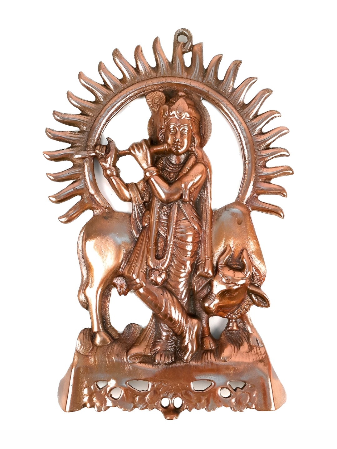

apka mart Brown Lord Krishna Wall Hangings, Copper