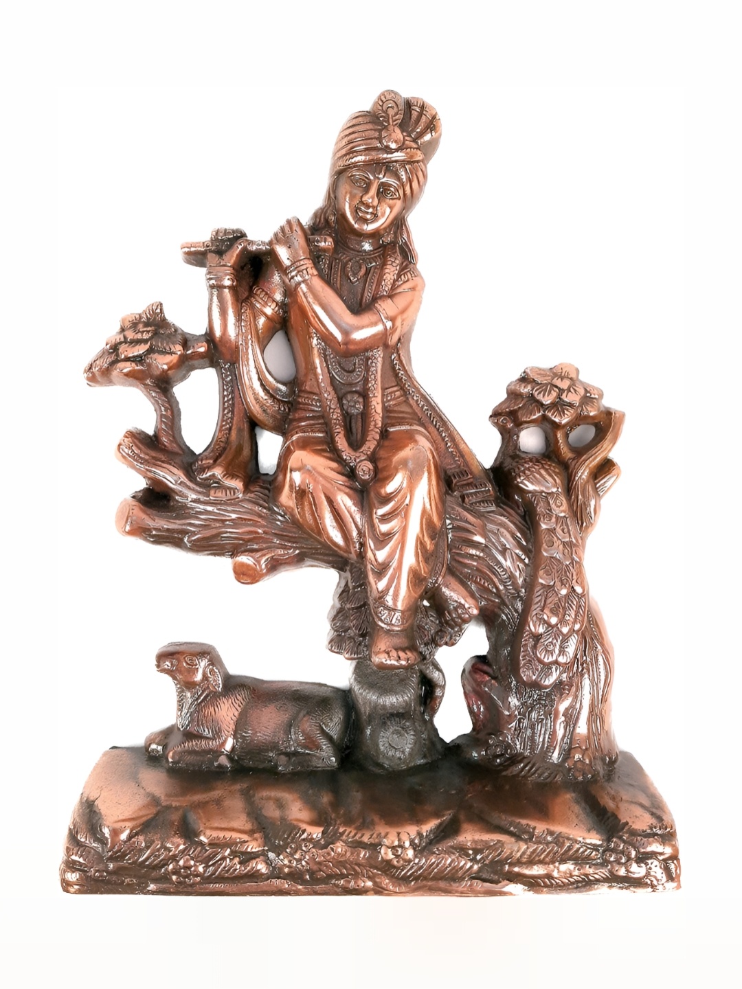 

apka mart Brown Krishna Wall Hangings, Copper