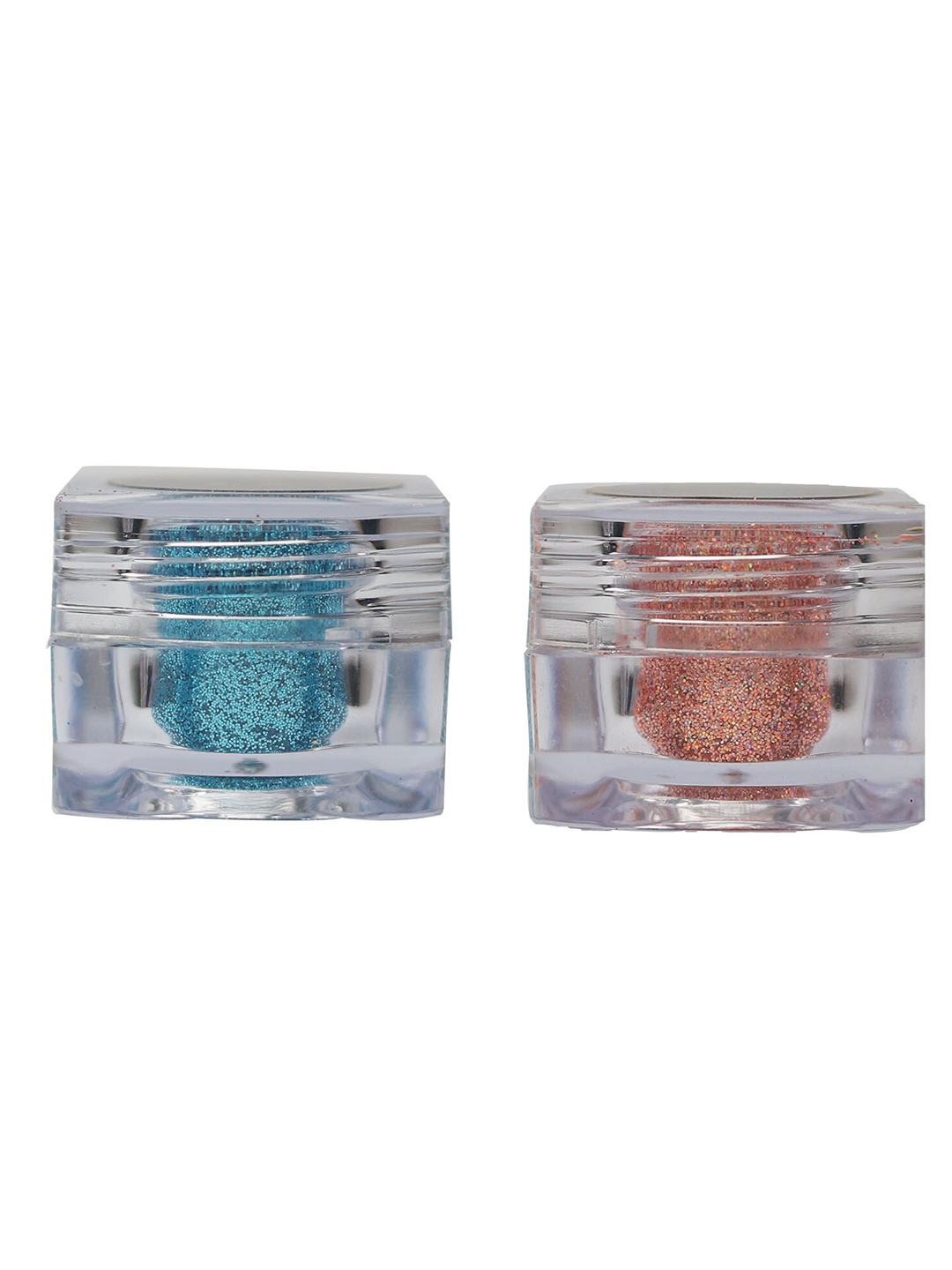 

Veoni BELLE Set of 2 HD Holographic Glitter Eyeshadows 5g Each - Turquoise Blue + Peach