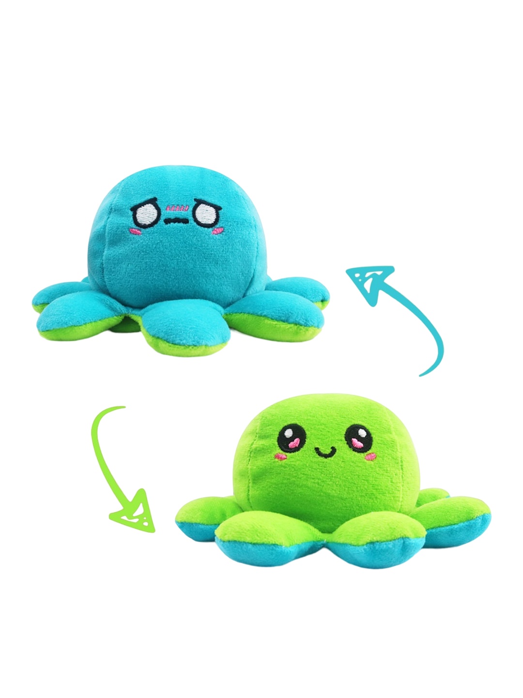 

CareDone Reversible Octopus Soft Toys and Dolls, Blue