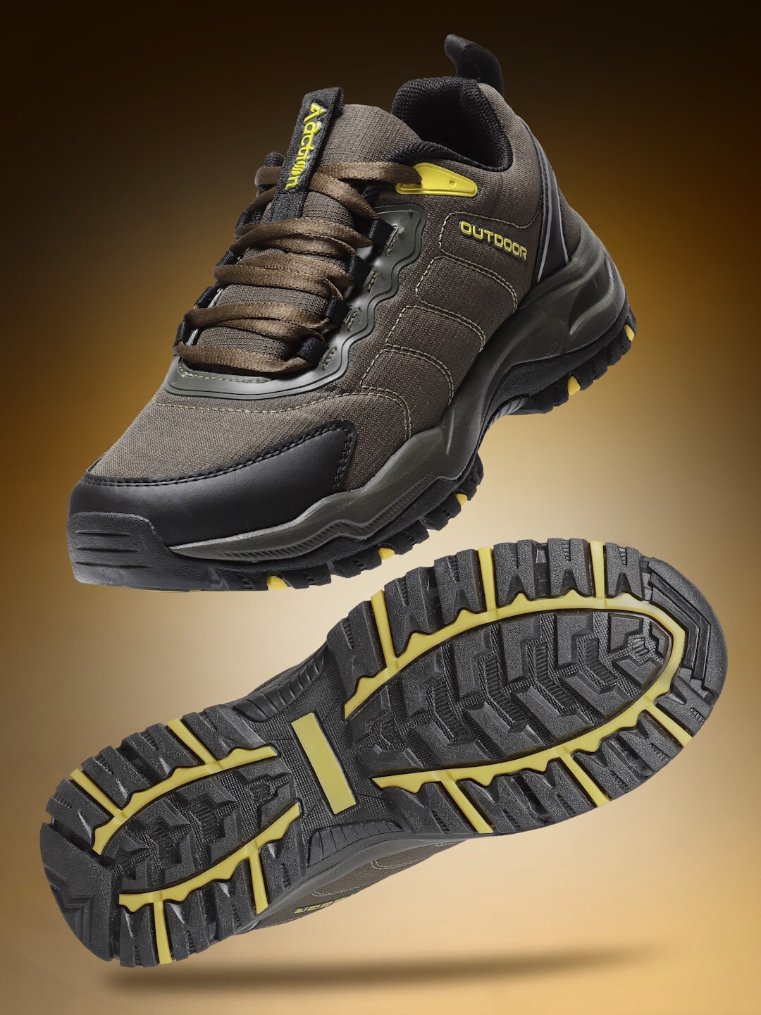 Action Men Textured Lightweight Sneakers, Olive