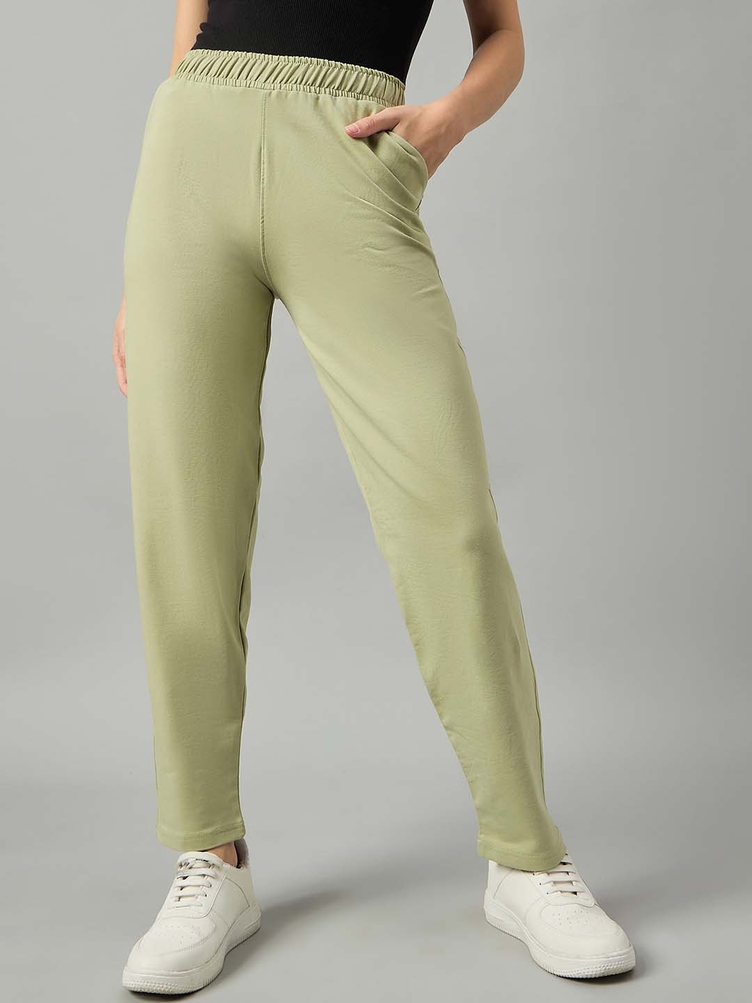 

FEMEA Women Slim-Fit Track Pants, Green