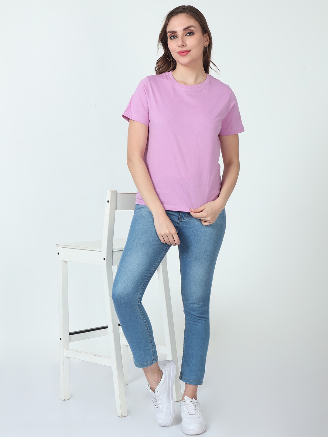 

ecott Cotton Bio Finish Regular Fit T-shirt, Lavender