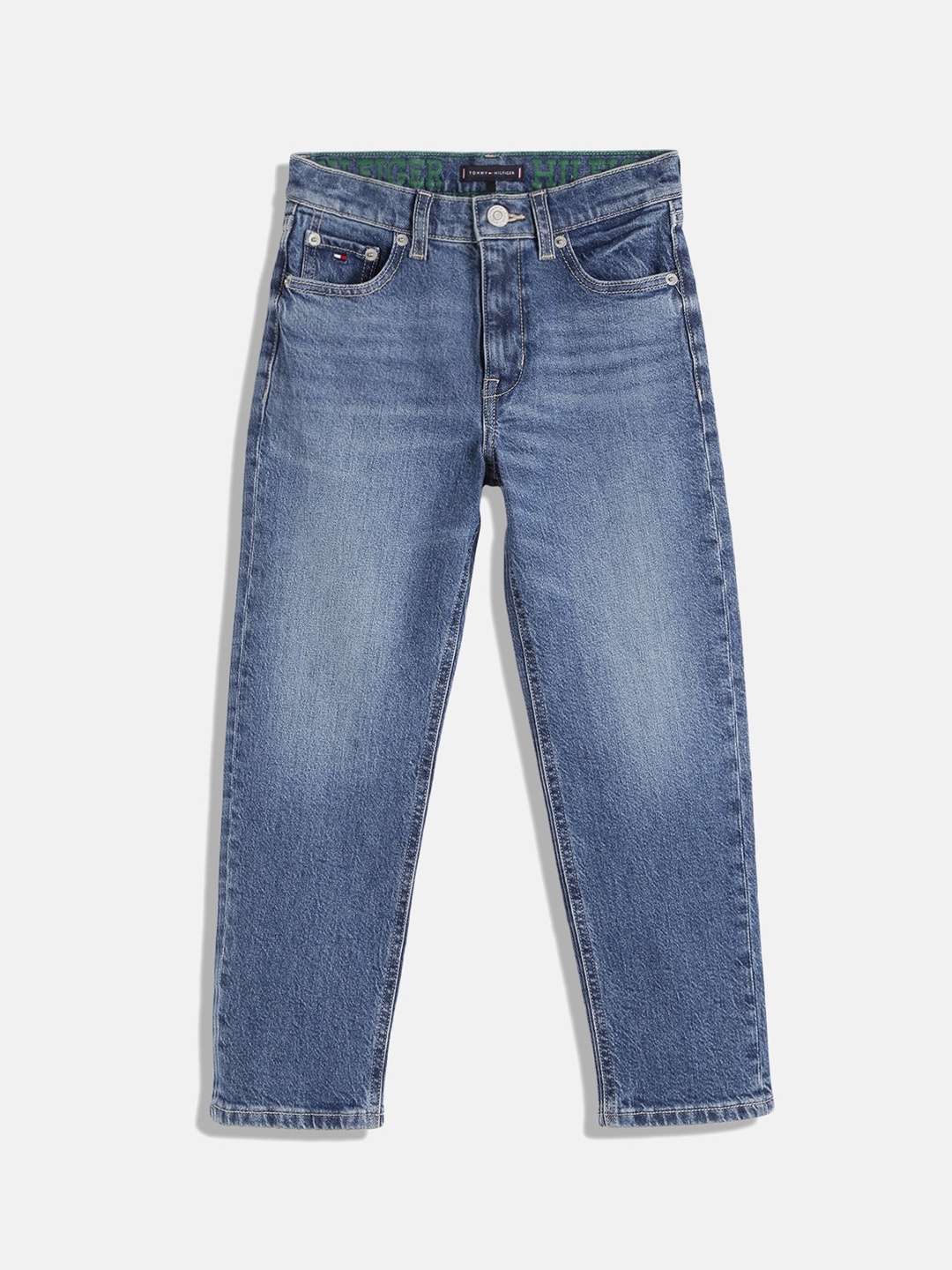 

Tommy Hilfiger Boys Relaxed Fit Light Fade Clean Look Stretchable Jeans, Blue