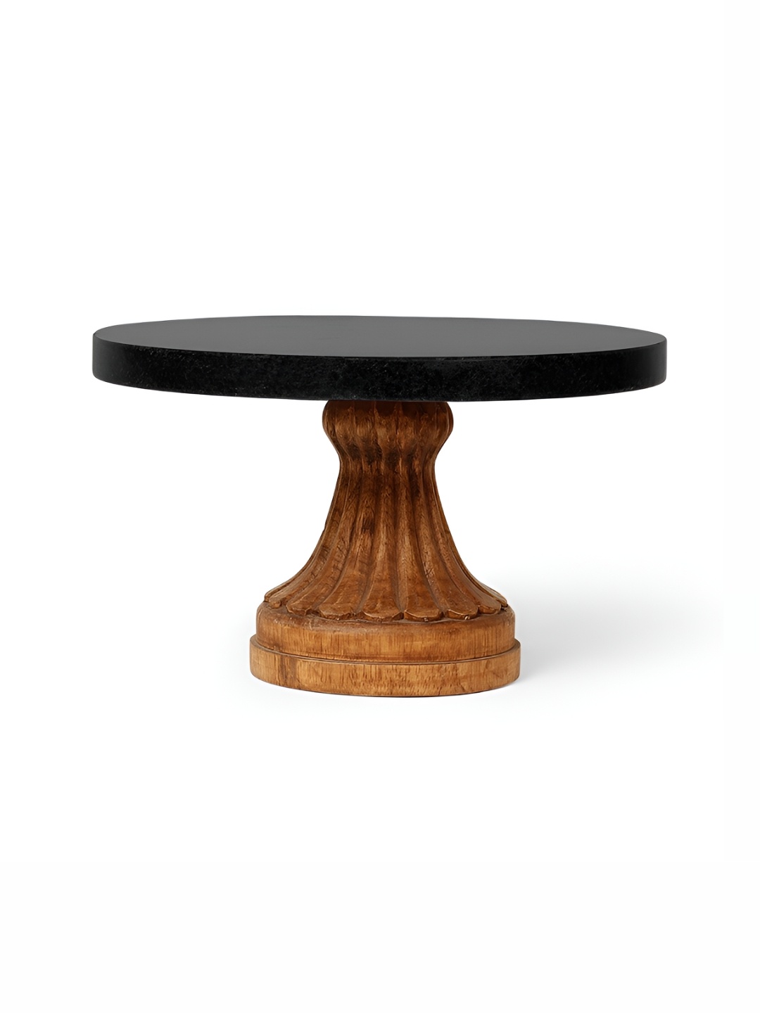 

CASA DECOR Brown & Black Marble Velvet Cake Stand