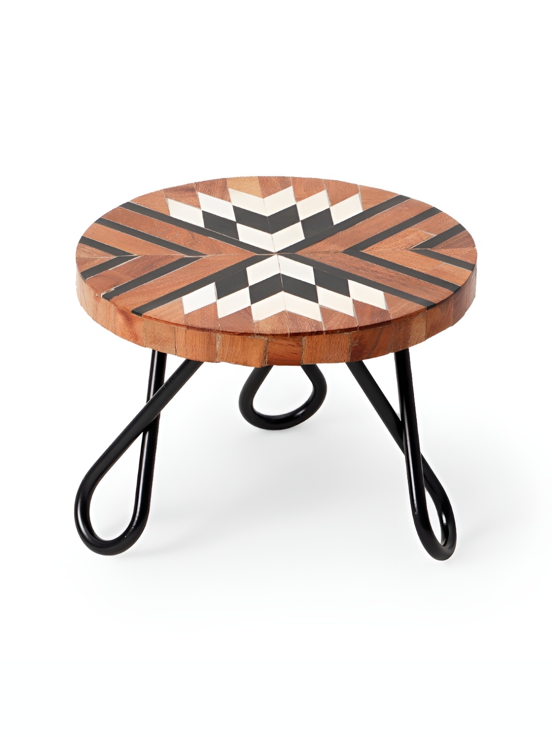 

CASA DECOR Tribal Souk Brown & Black Printed Cake Stand