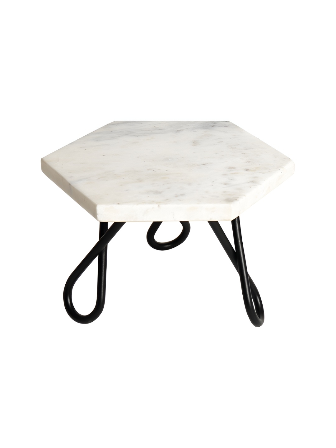 CASA DECOR White & Stoneware Easy to Clean Cake Stand