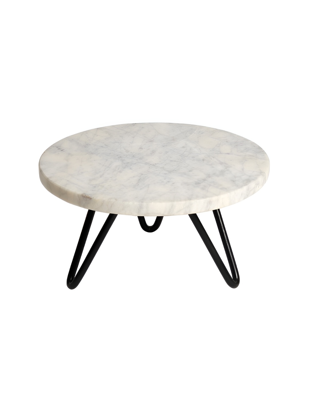 

CASA DECOR Black & White Marble Easy to Clean Dessert House Cake Stand