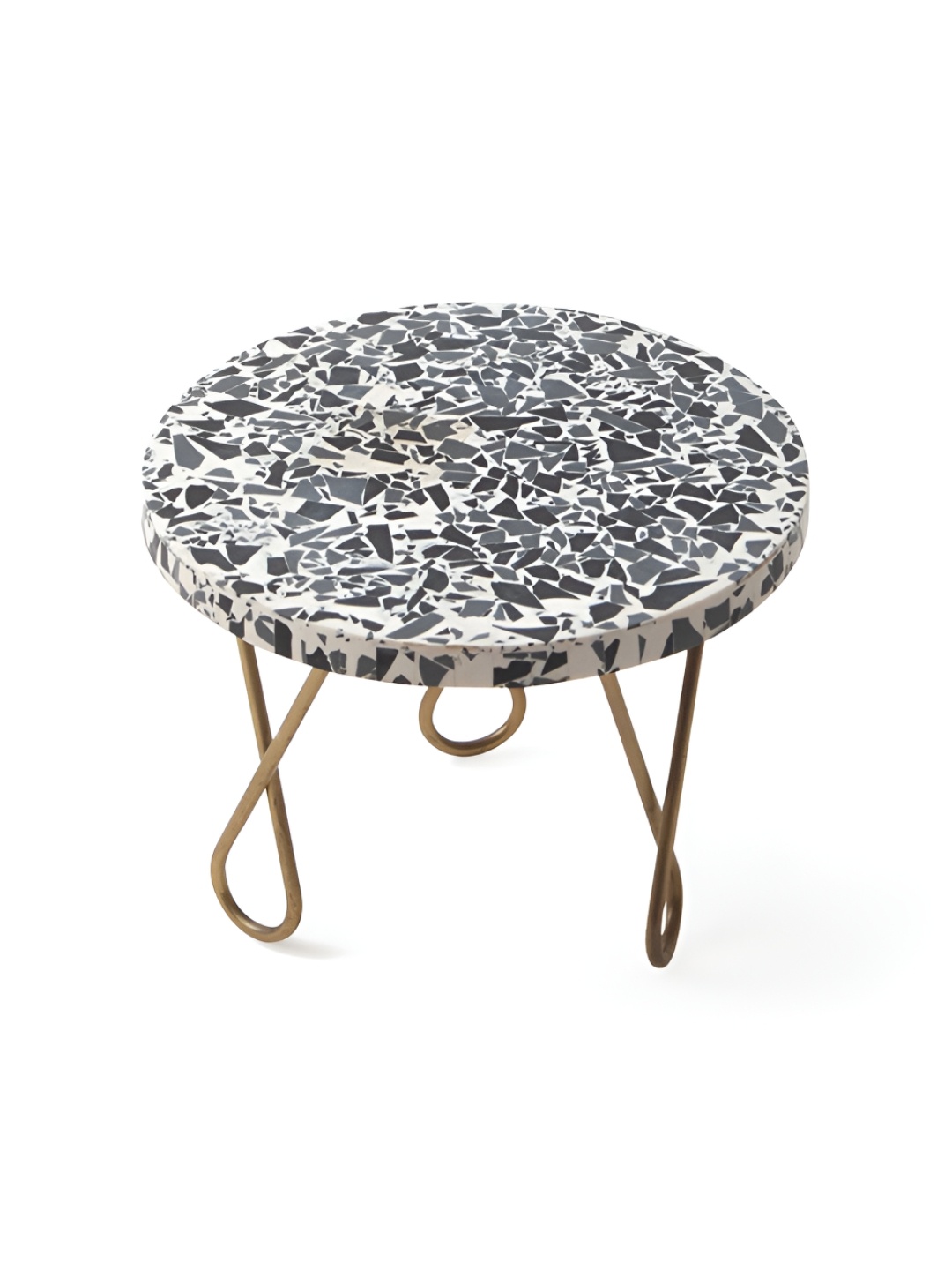 

CASA DECOR White & Grey Easy to Clean Rainbow Speckled Resin Cake Stand