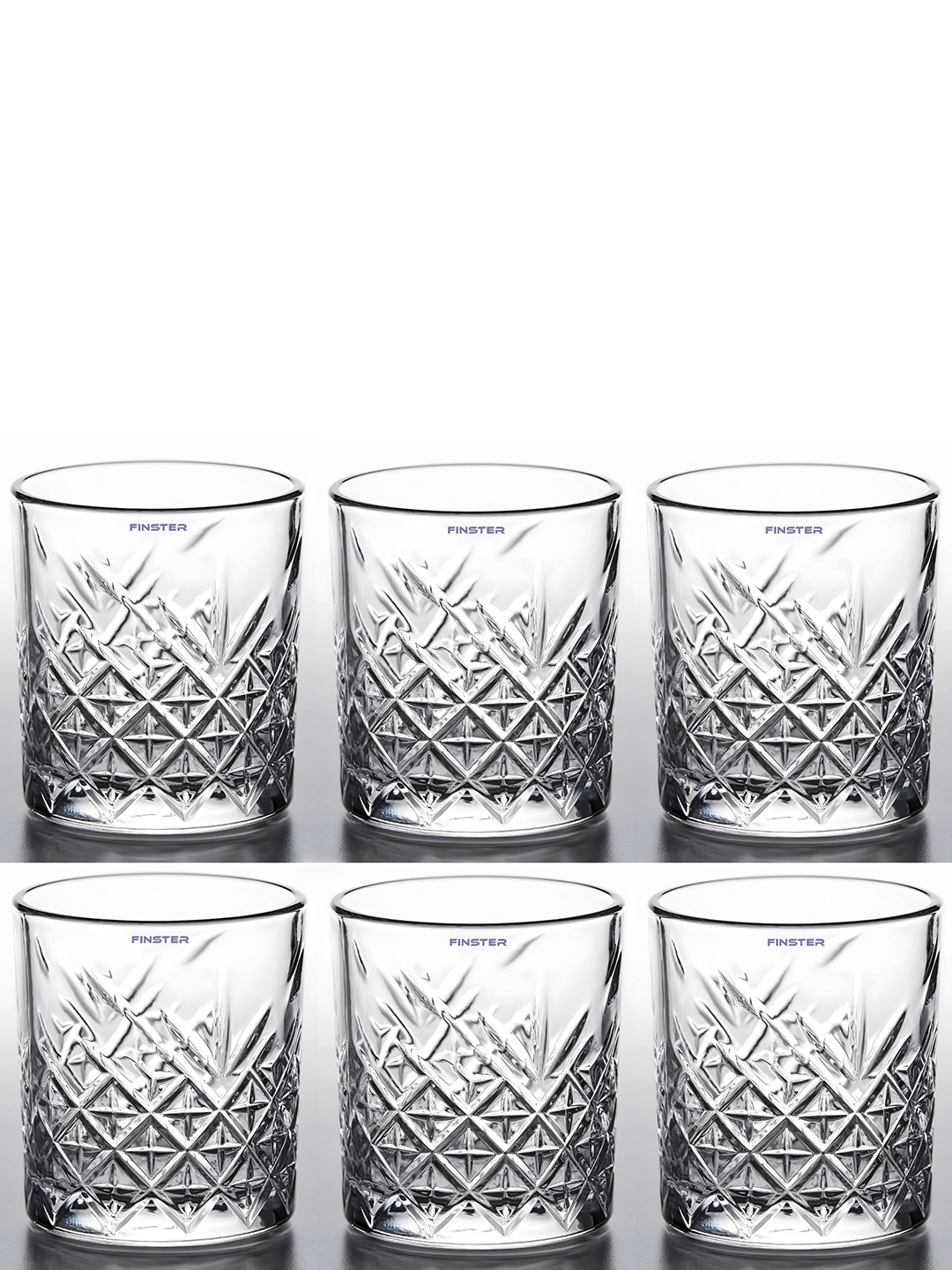 

FINSTER Transparent 6 Pieces Easy to Clean Whisky Glass 310 ml