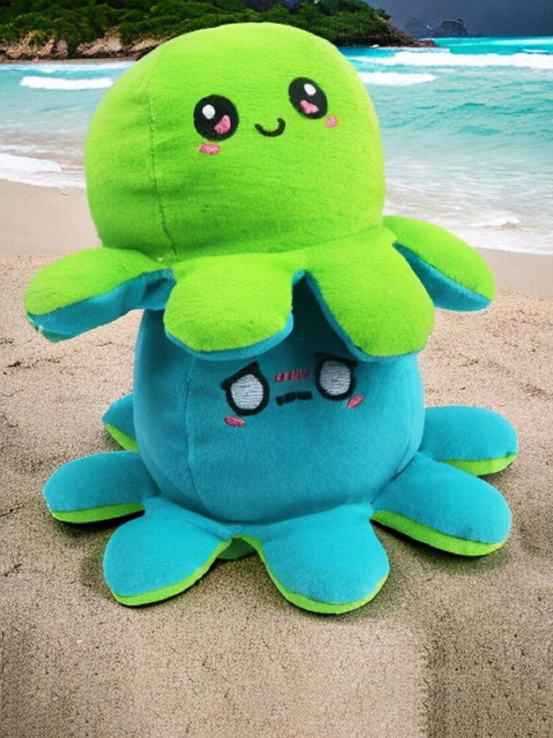 

CareDone Reversible Octopus Cotton Soft Toys And Dolls, Blue