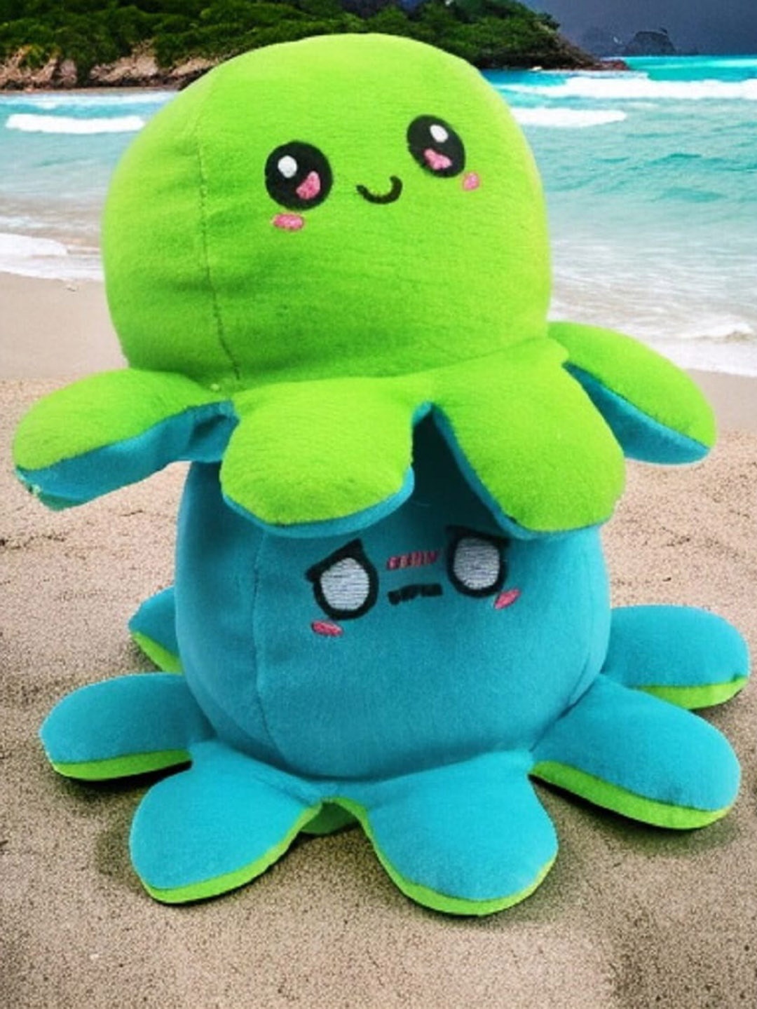 

CareDone Reversible Octopus Cotton Soft Toys And Dolls, Blue