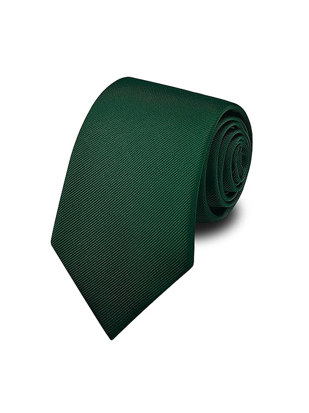 

KAEZRI Men Woven Design Skinny Tie, Green