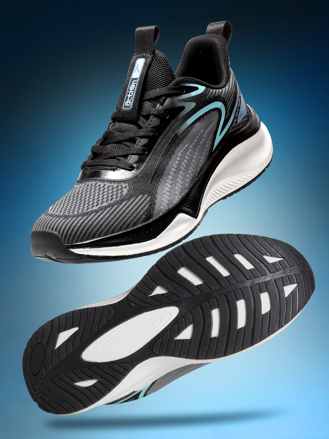 

Action Men Mesh Running Sports Shoes, Black