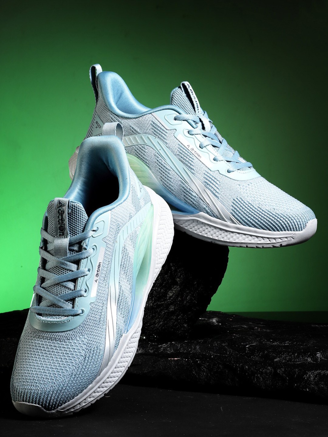 

Action Men Mesh Lace Up Running Shoes, Blue
