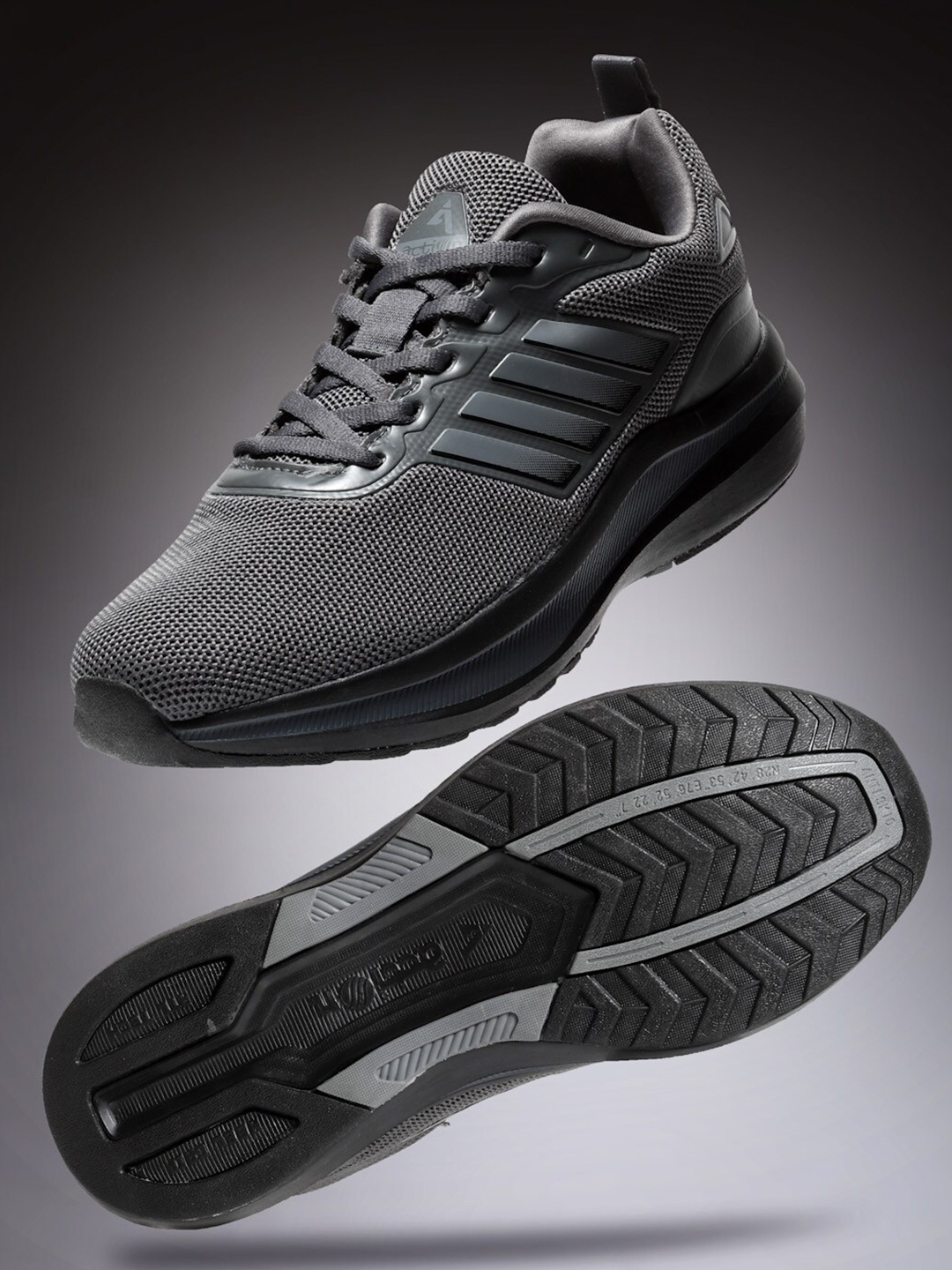 

Action Men Mesh Lace Up Running Shoes, Grey