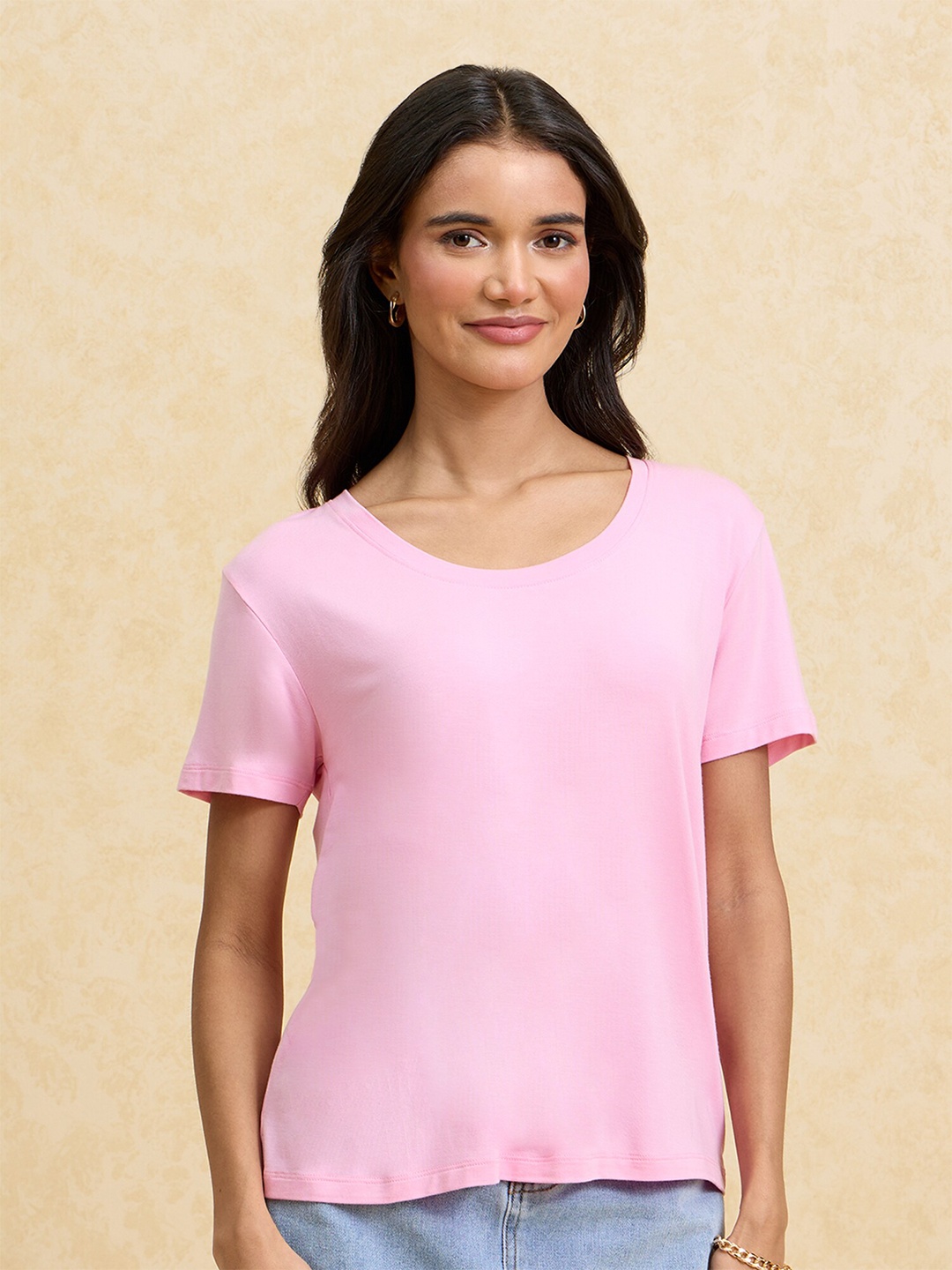

20Dresses Pink ss24 Round Neck Short Sleeves Regular T-shirt