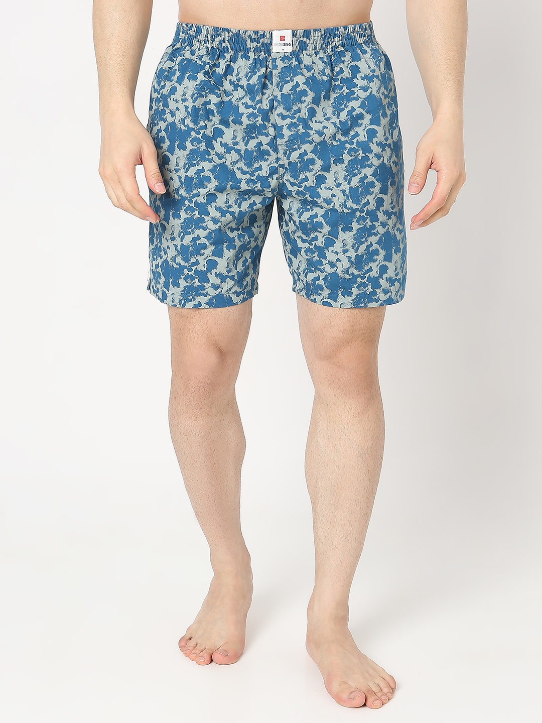 

UnderJeans by Spykar Men Printed Pure Cotton Boxers UJNPBX0059051, Blue