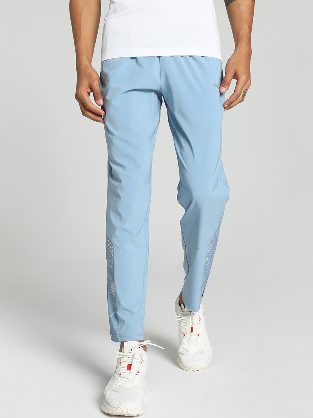 

one8 x PUMA Men Slim-Fit Mid-Rise Track Pant, Blue