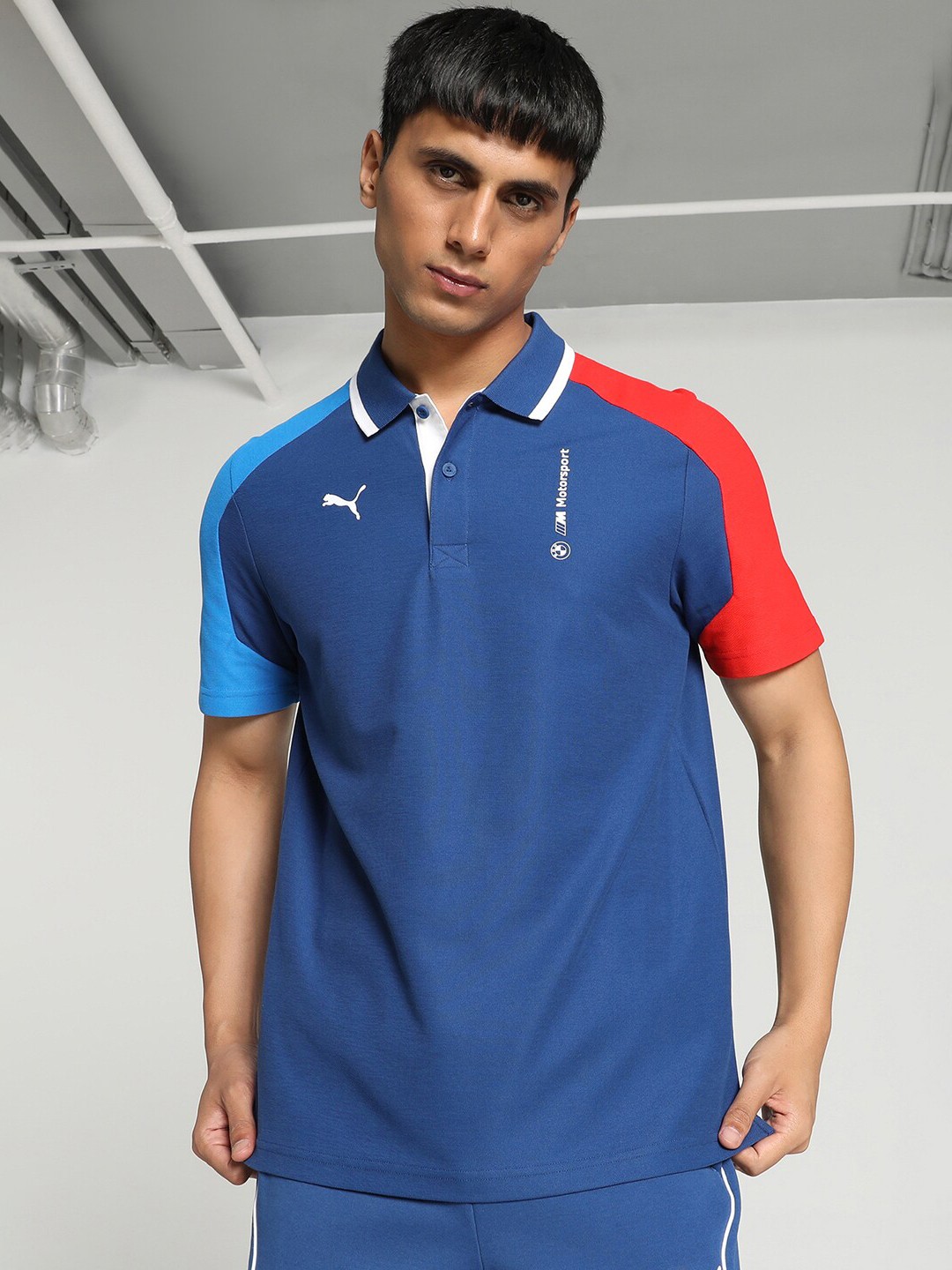 

PUMA Motorsport BMW M Polo Collar Cotton T-shirt, Blue