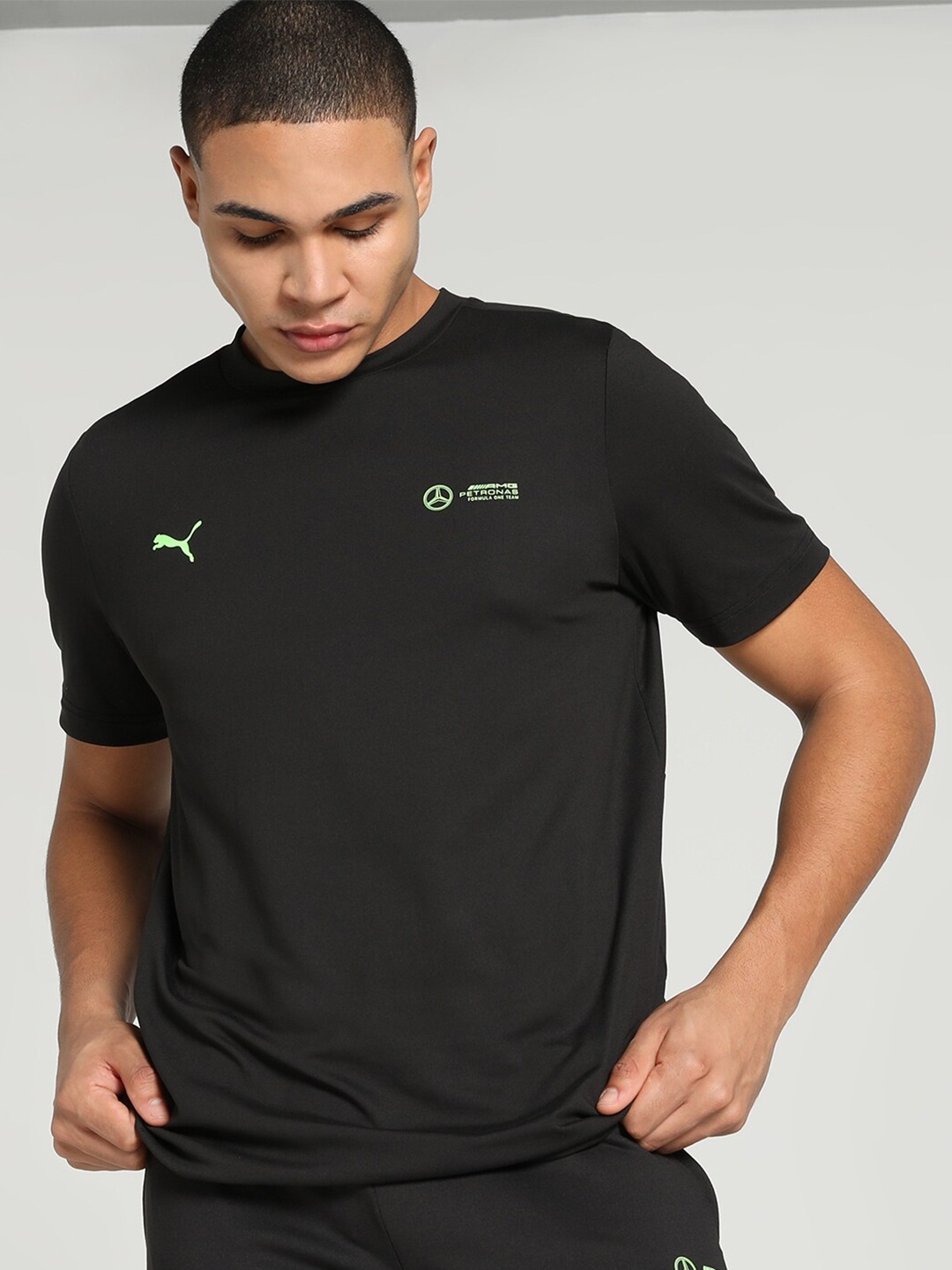 PUMA Motorsport Round Neck Short Sleeves Casual T-shirt, Black
