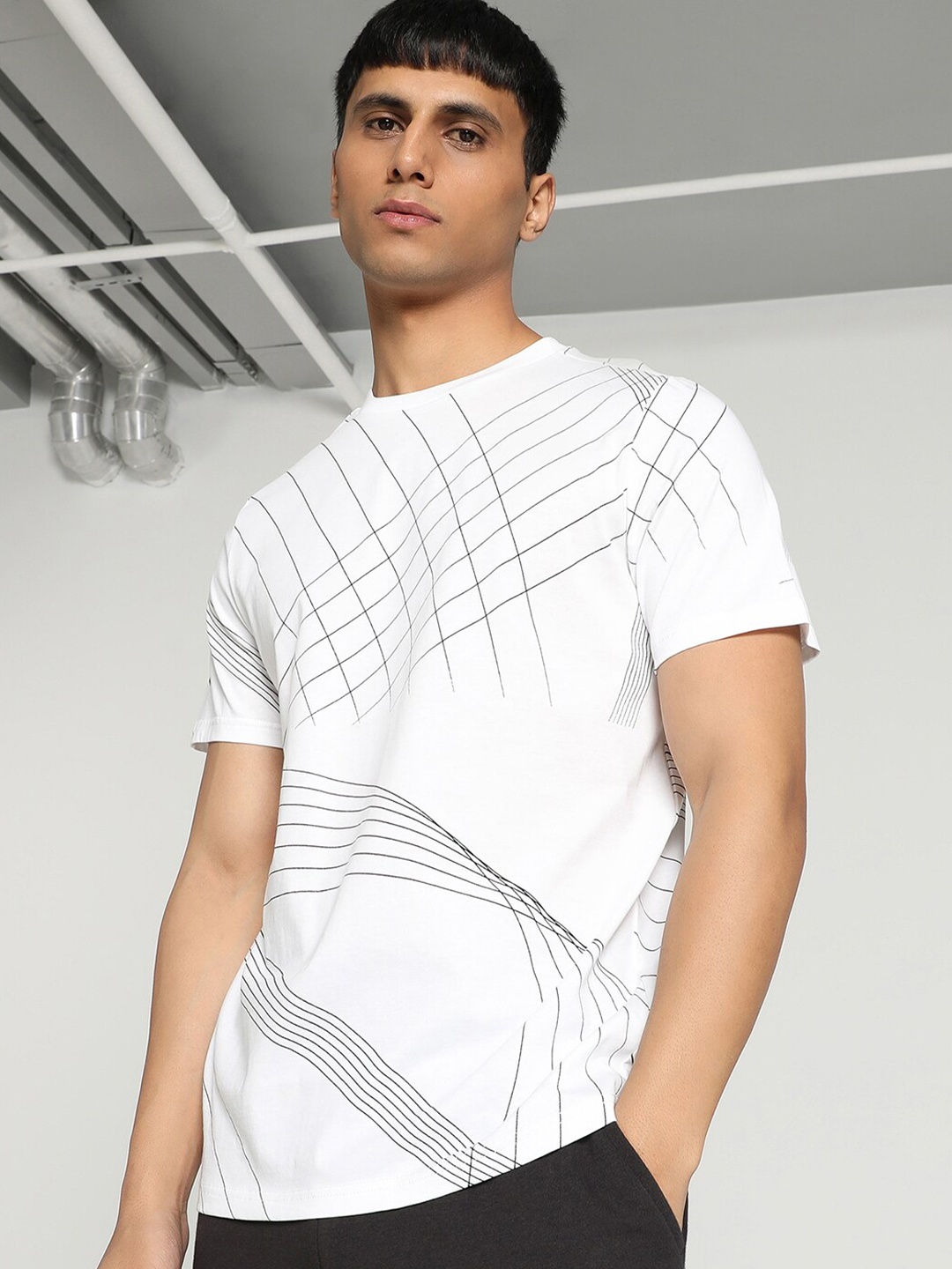 PUMA Motorsport Mercedes-AMG Petronas Logo Printed Cotton T-shirt, White
