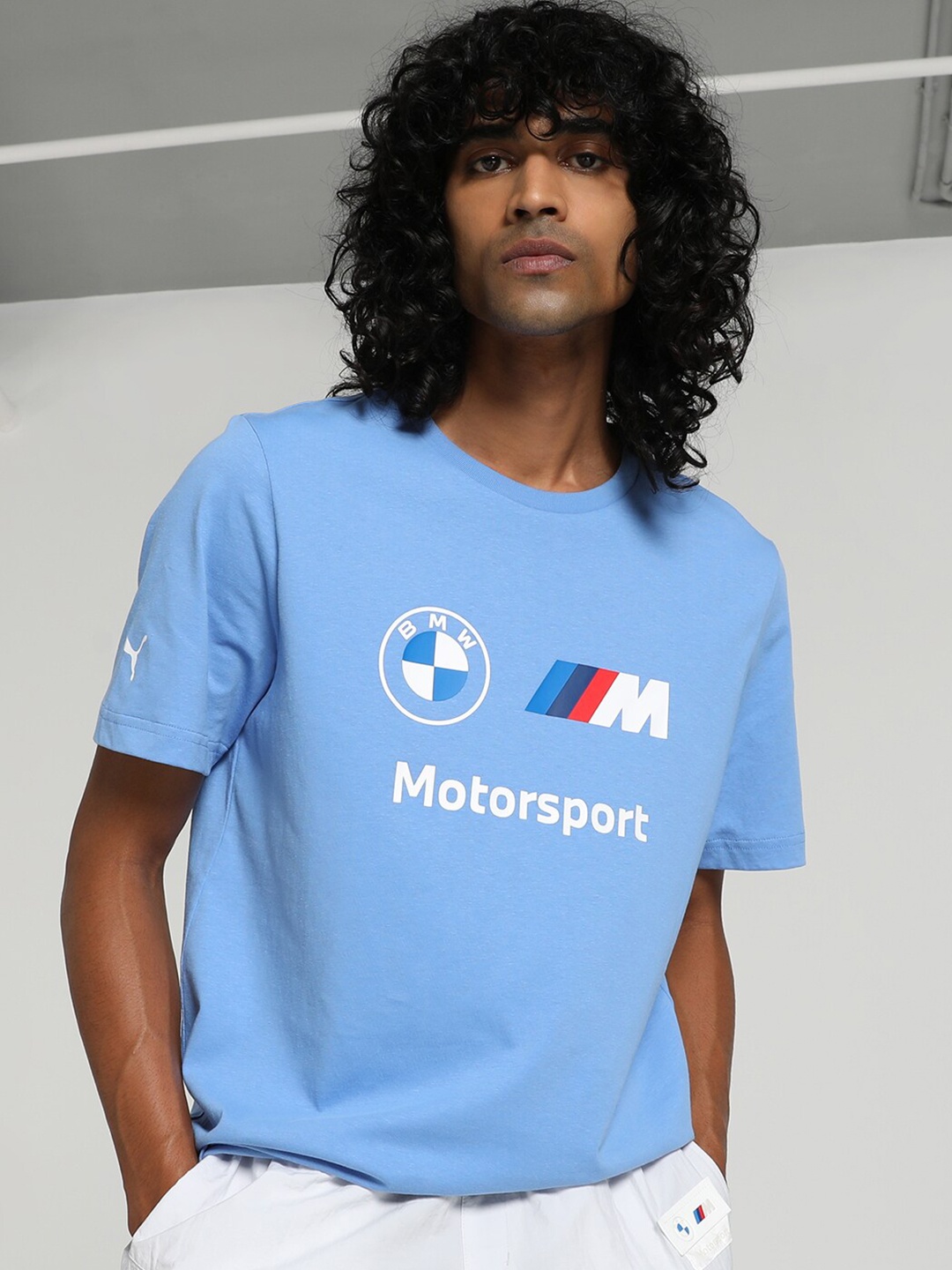 

PUMA Motorsport BMW M Printed Cotton T-shirt, Blue