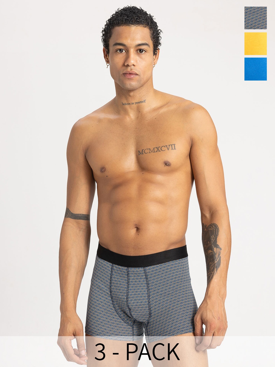 

DeFacto Pack Of 3 Cotton Trunks 233888903-BE43, Yellow