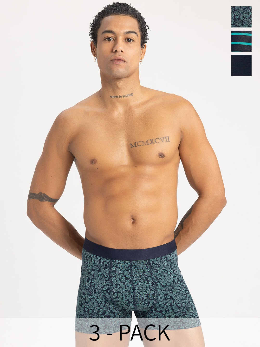 

DeFacto Pack Of 3 Cotton Short Trunks, Green