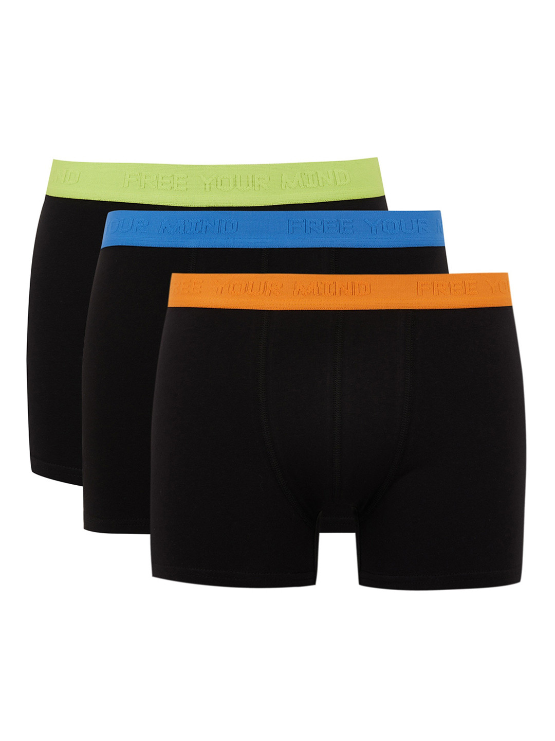 

DeFacto Pack Of 3 Mid-Rise Trunks 233795411-BK81, Black